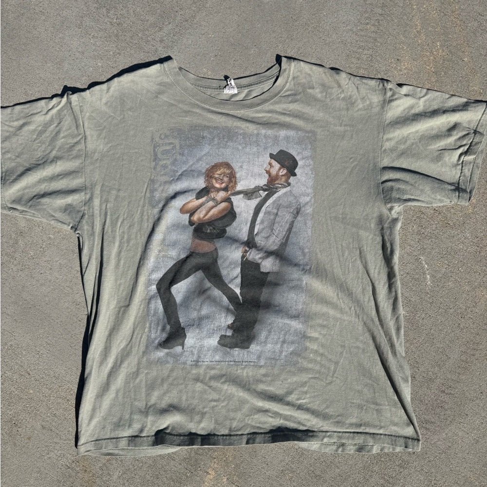 Vintage Graphic Print T-Shirt in Gray